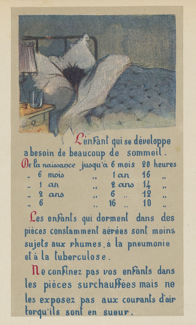 Moullot - L’enfant qui se développe a besoin de beaucoup de sommeil