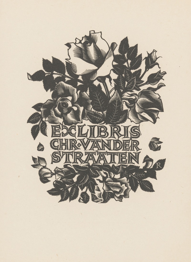 Pam Georg Rueter - Ex libris van Chr. van der Straaten