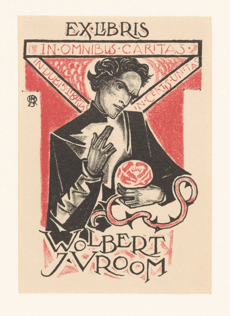 Richard Nicolaüs Roland Holst - Ex libris van Wolbert J. Vroom