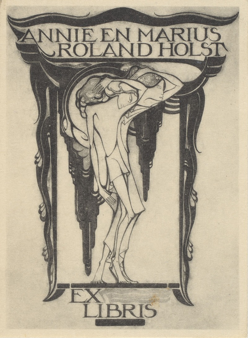 Willem Arondéus - Ex libris van Annie en Marius Roland Holst