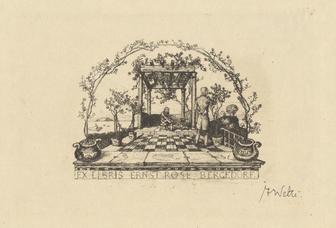 Albert Welti - Ex Libris Ernst Rose Bergedorf