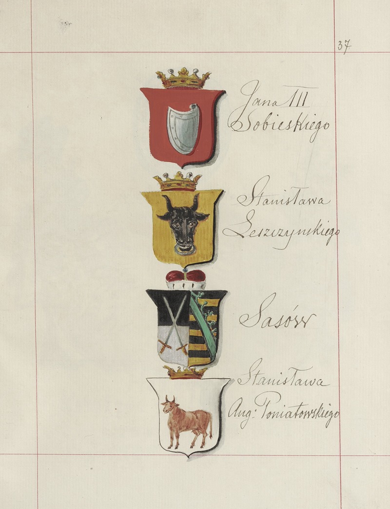 Boleslaw Starzyński - Herby Rzeczypospolitej Polskiej i W. X. Litewskiego. T. 1 Pl.057