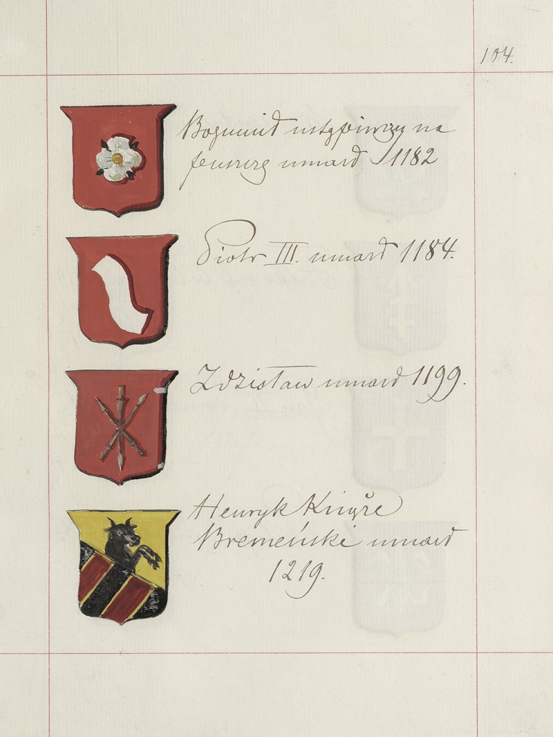 Boleslaw Starzyński - Herby Rzeczypospolitej Polskiej i W. X. Litewskiego. T. 1 Pl.148