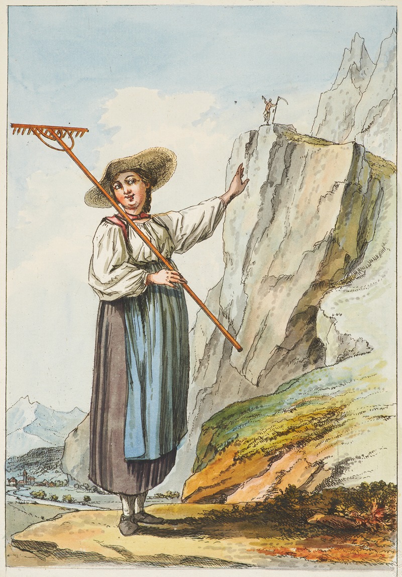 Caspar Wolf - Feneuse des montagnes d’Oberhasli, Canton de Berne