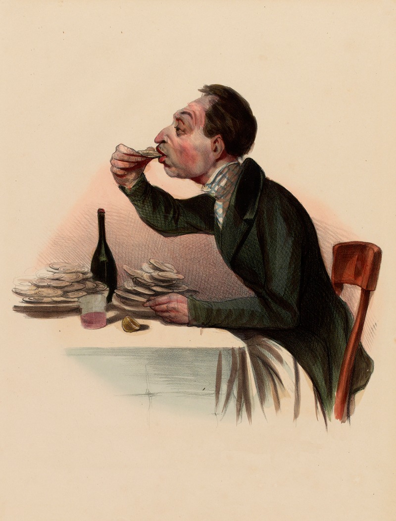 Charles-Joseph Traviès de Villers - L’amateur d’huîtres. The Lover of oisters