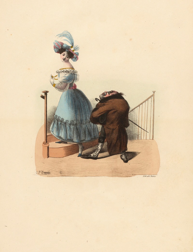 Charles-Joseph Traviès de Villers - Dis donc farceuse.. Tu d’meures bien haut.