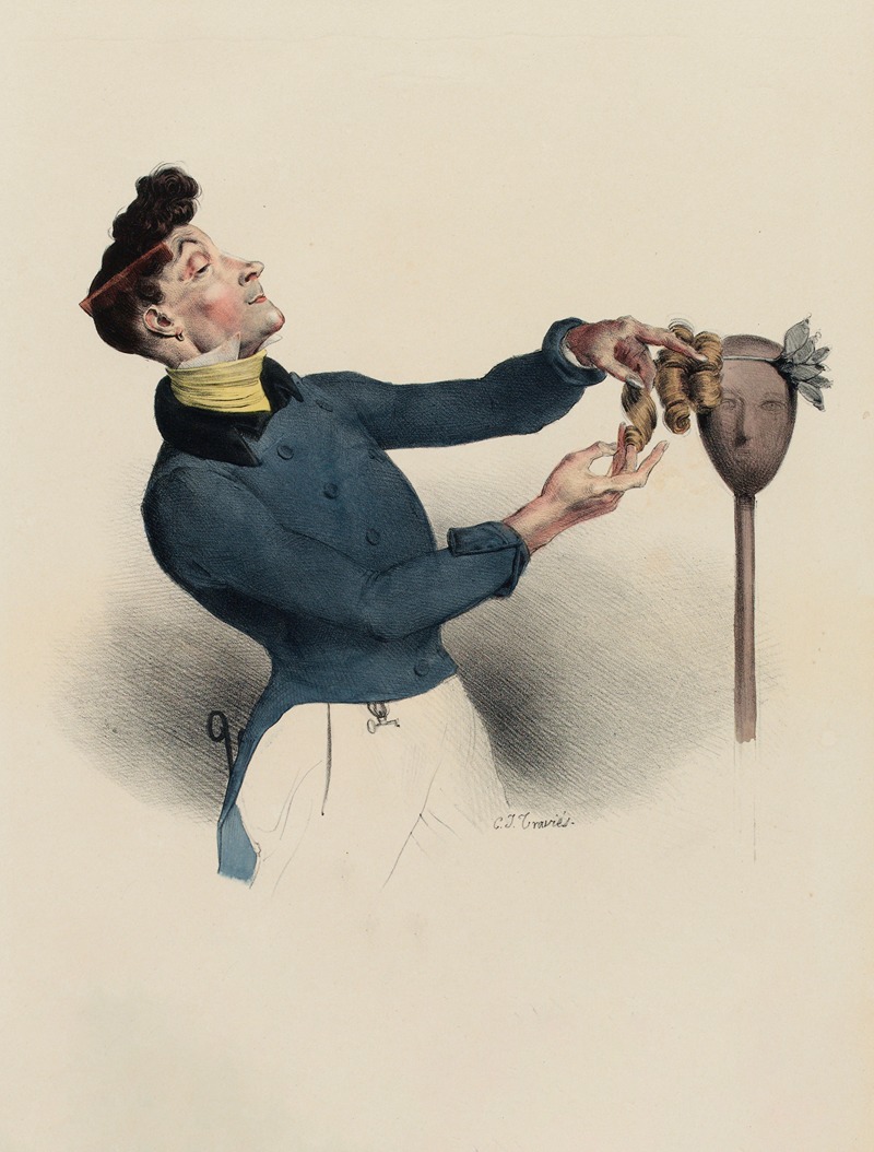 Charles-Joseph Traviès de Villers - Le Coiffeur (dit merlan)