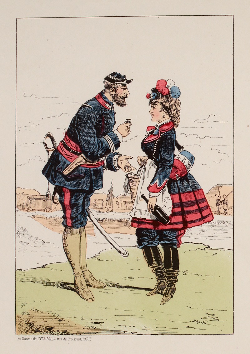 Draner - Garde nationale sédentaire. Officier – Cantinière.