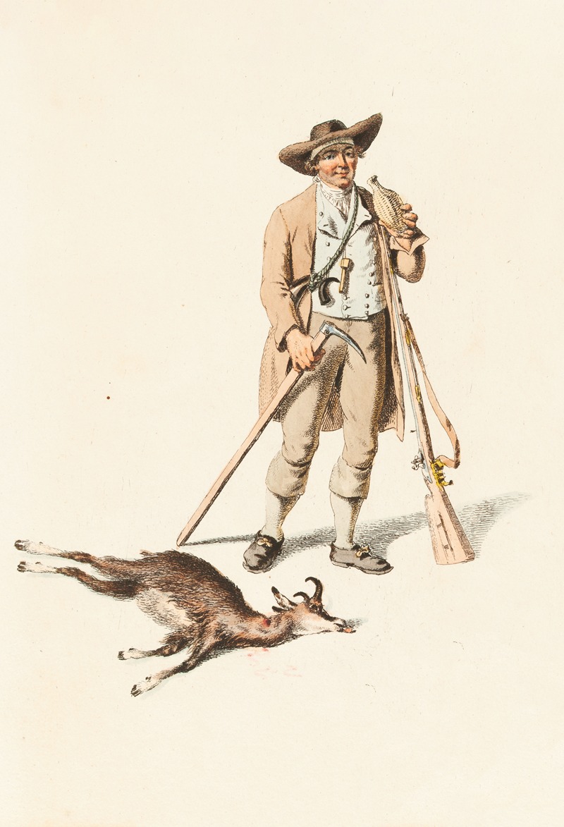 Franz Niklaus König - J. Roth de Grindelwald, Chasseur aux Chamois