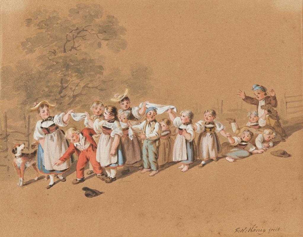 Franz Niklaus König - Jeux d’enfants bernois. La Polonaise