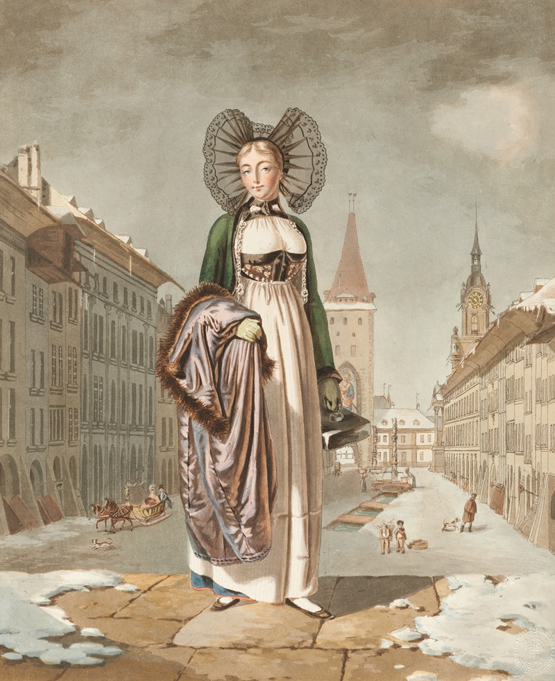 Franz Niklaus König - Paysanne Bernoise. Costume d’hiver