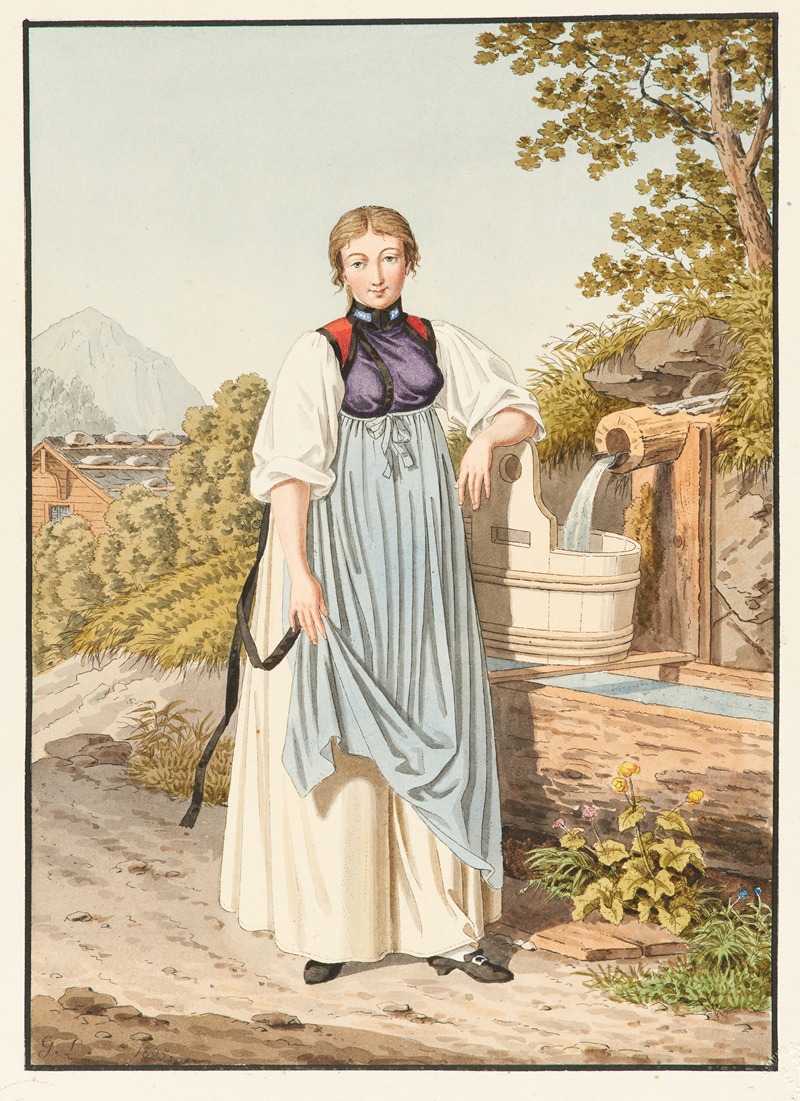 Gabriel Lory the older - Paysanne de Meyringuen dans la vallée d’Oberhasli