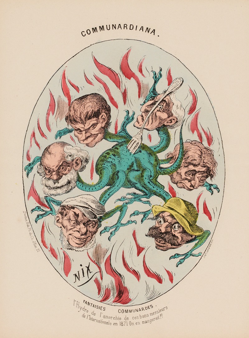 Henri Demare - Fantaisies communardes. L’hydre de l’anarchie de ces bons messieurs de l’Internationale en 1871