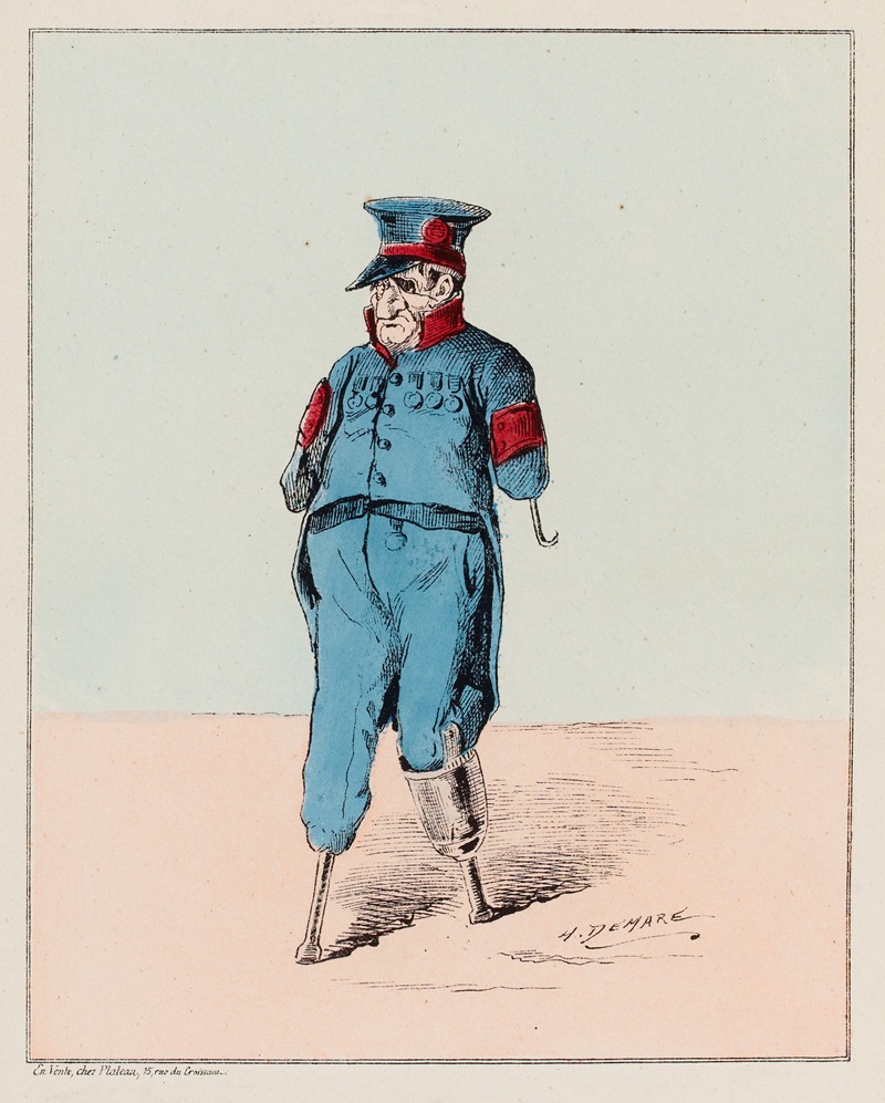 Henri Demare - Fantaisies carnavalesques par H. Demare N°12 Projet de costume pour le carnaval de 1872. Costume les douceurs de