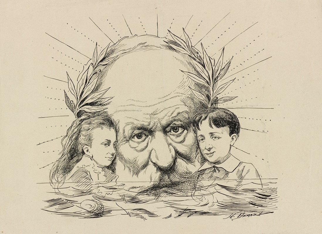 Henri Demare - Victor, Jeanne et Georges Hugo