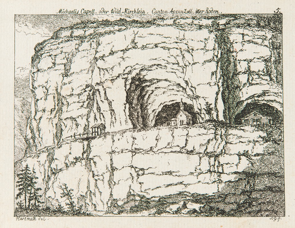 Johann Joseph Hartmann - Michaelis Capell, oder Wild-Kirchlein, Canton Appenzell, inner Roden