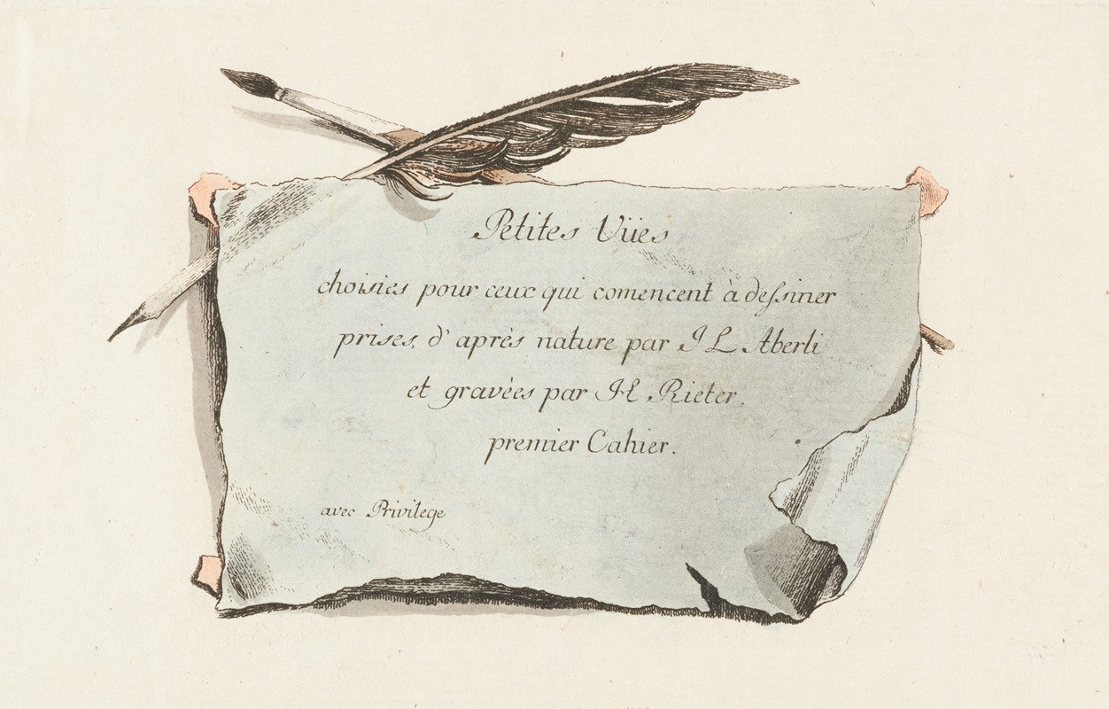 Johann Ludwig Aberli - Petites Vües choisies pour ceux qui comencent à dessiner prises d’après nature par J.L. Aberli et gravèes par H. Rieter