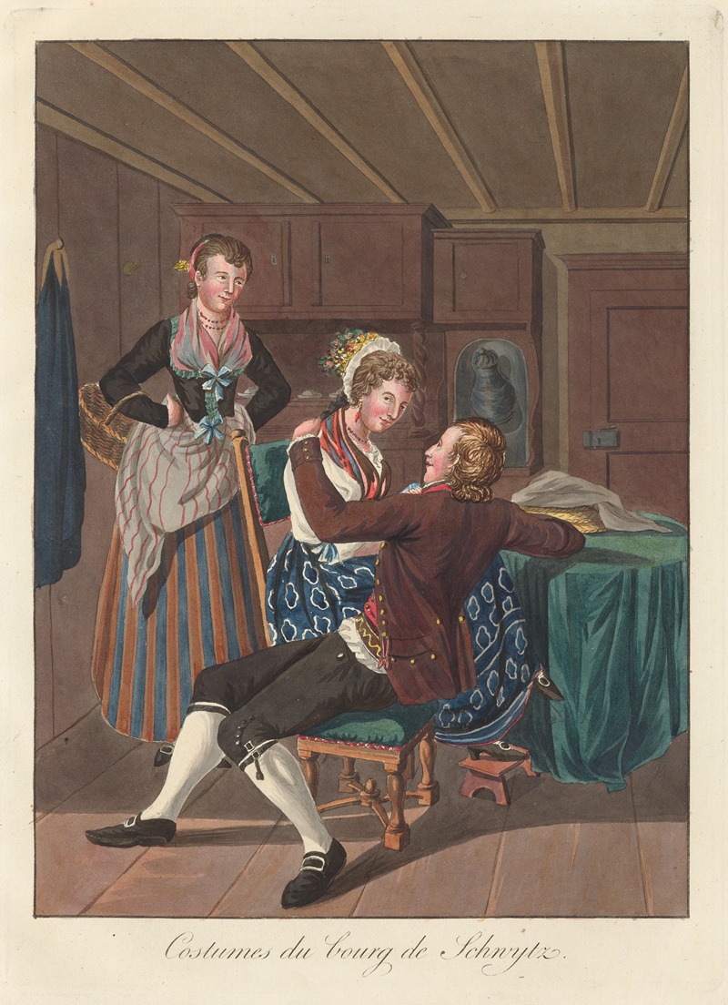 Joseph Reinhart - Costumes du bourg de Schwytz