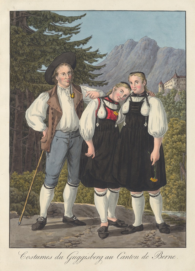 Joseph Reinhart - Costumes du Guggisberg au Canton de Berne