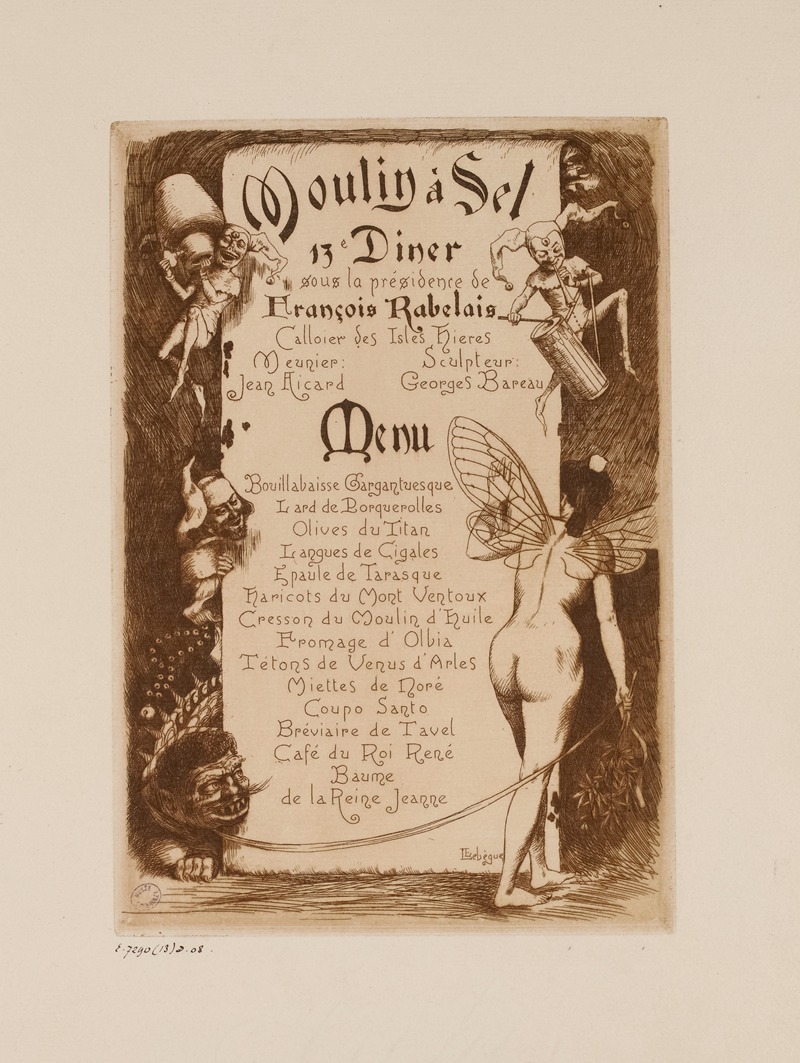 Léon Lebègue - 13e dîner du Moulin à Sel, sous la présidence de François Rabelais