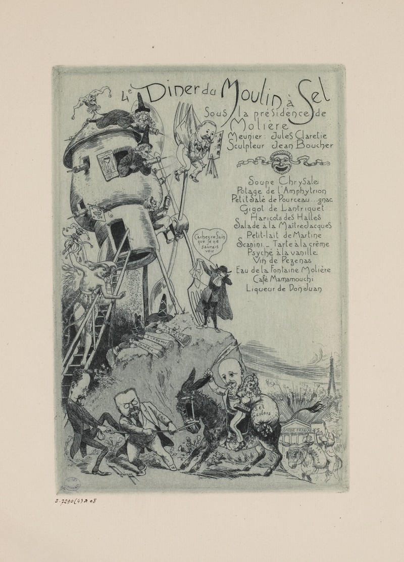 Léon Lebègue - 4e dîner du Moulin à Sel sous la présidence de Molière