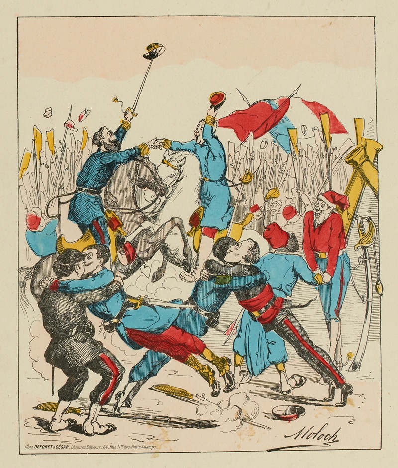 Moloch (Alphonse Hector Colomb) - Façon dont le gouvernement de Versailles-les-empaillés, remportera la victoire à la bataille de crosse-en-l’air