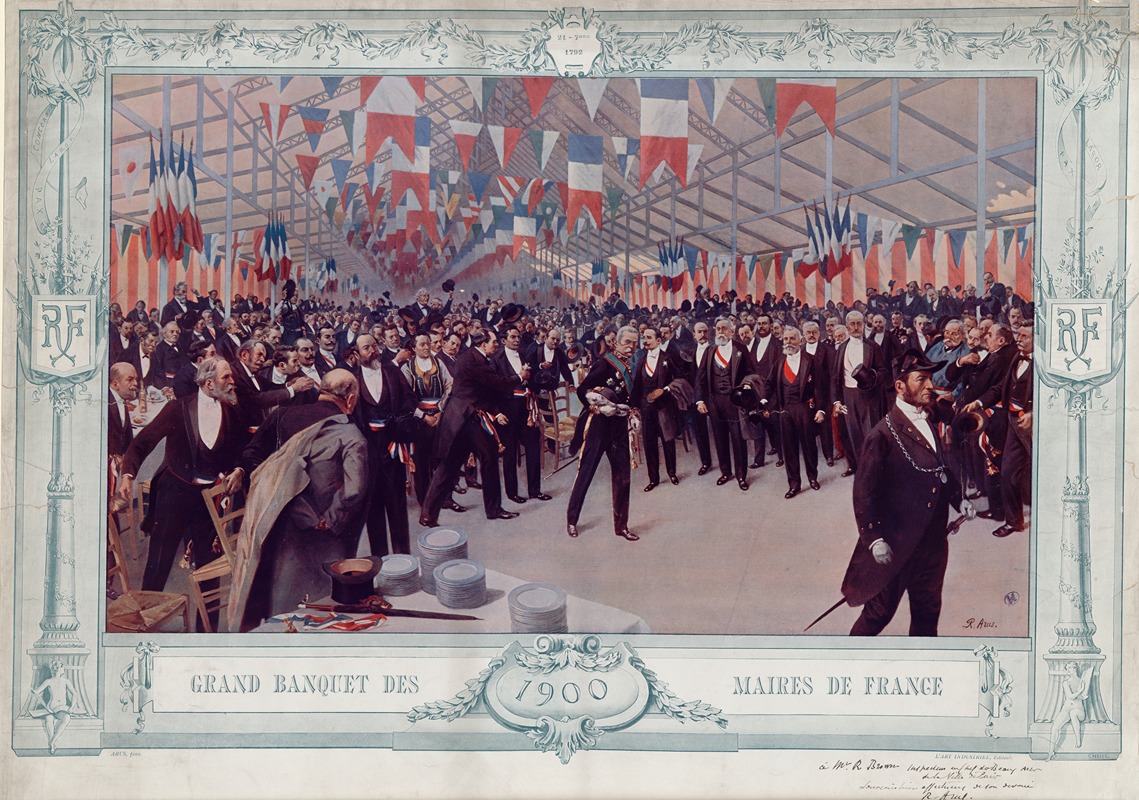 Raoul Arus - Grand Banquet 1900 Maires de France