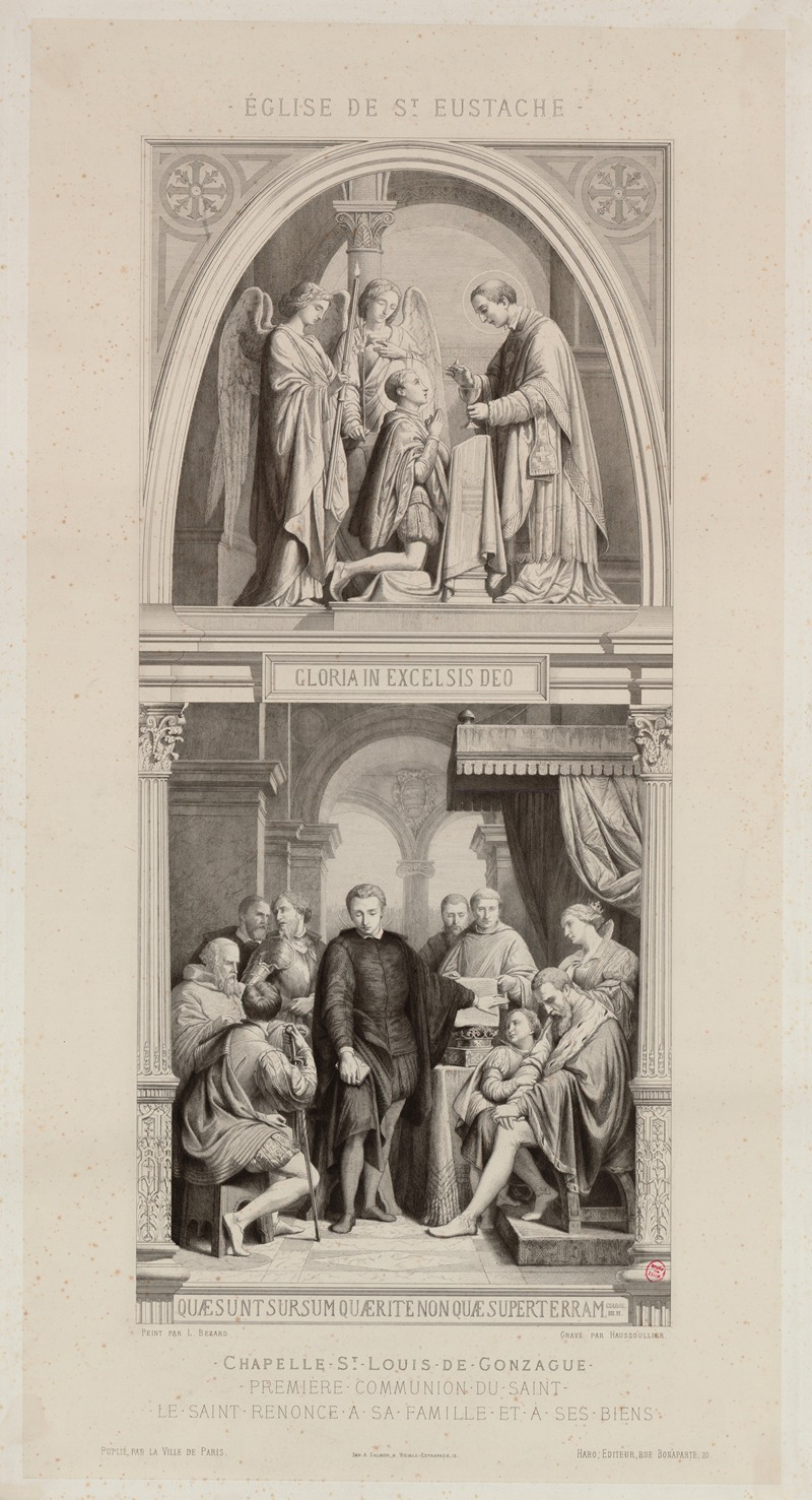 William Haussoullier - Première Communion du Saint Le Saint renonce à sa famille et