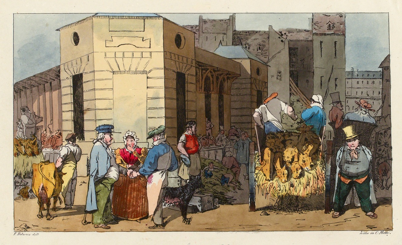 Félix Fortuné Delarue - Marché aux Veaux