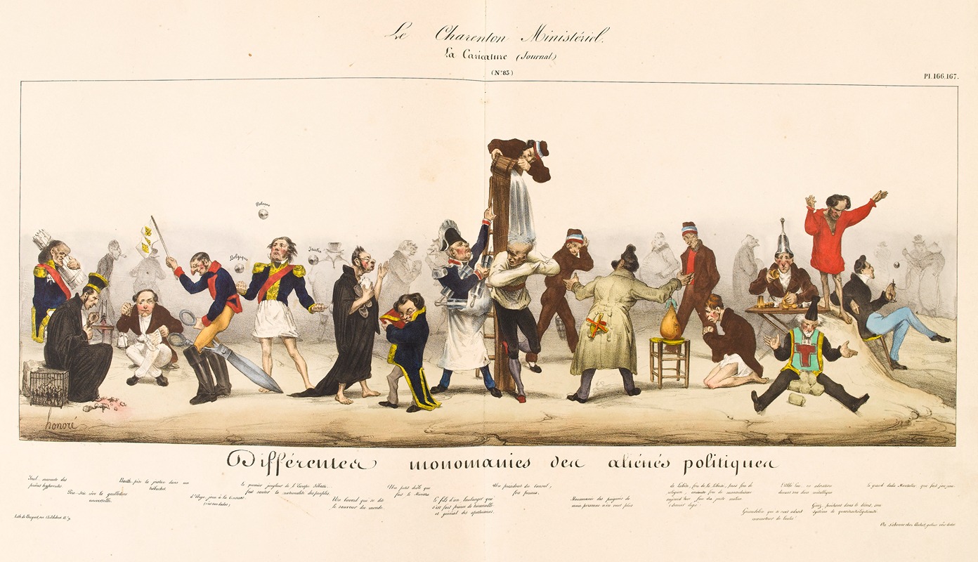 Honoré Daumier - Différentes monomanies des aliénés politiques