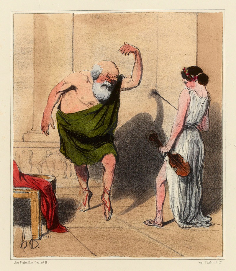 Honoré Daumier - Histoire Ancienne 10.Socrate chez Aspasie