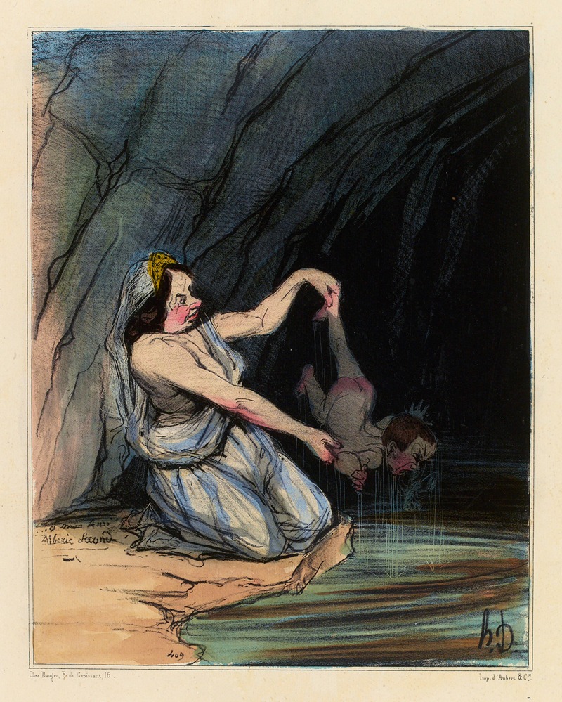 Honoré Daumier - Histoire Ancienne 22.Le Baptême d’Achille