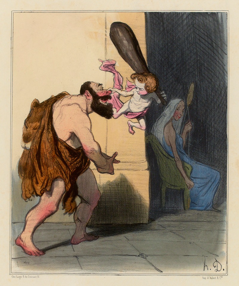 Honoré Daumier - Histoire Ancienne 25.Hercule dompté par l’Amour