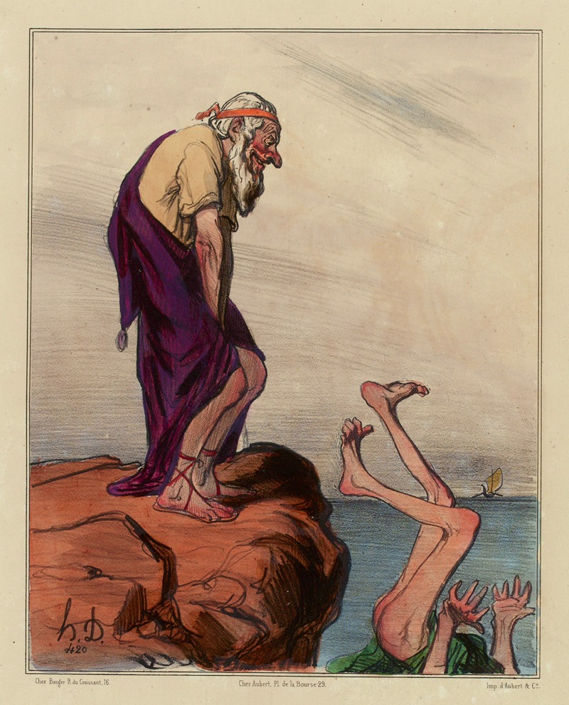 Honoré Daumier - Histoire Ancienne 29.Télémaque et Mentor