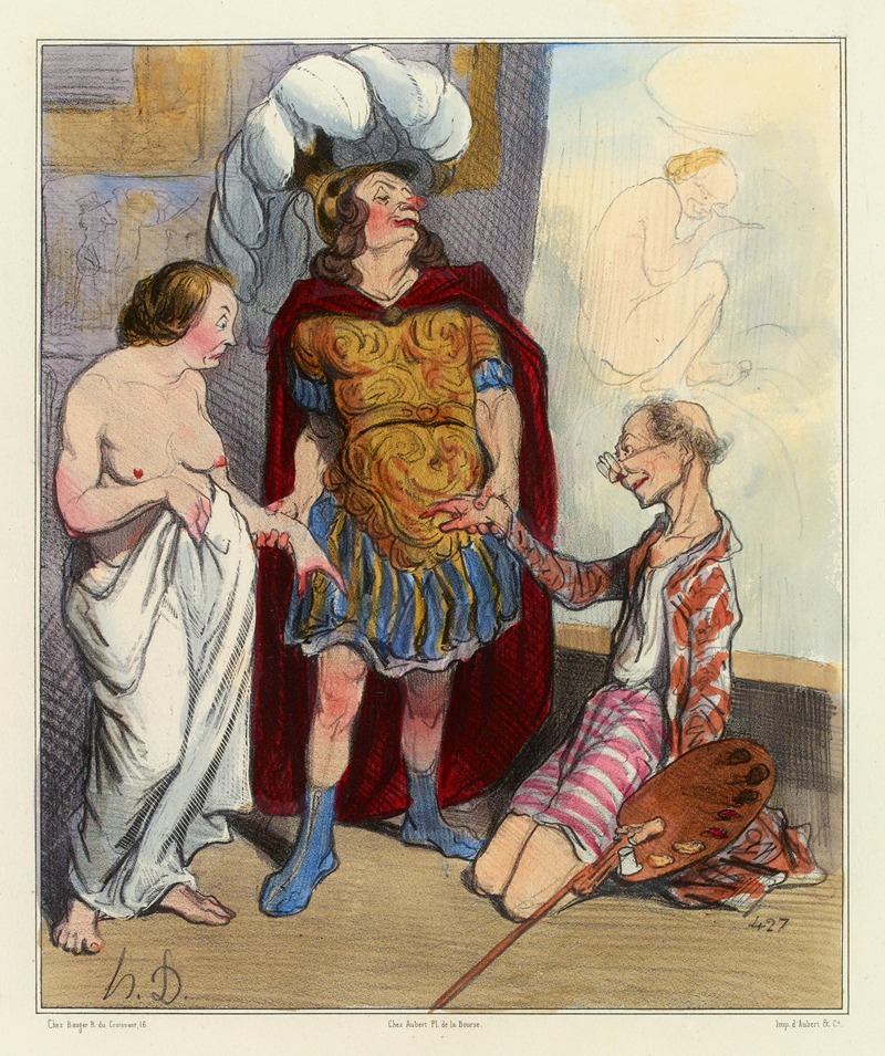 Honoré Daumier - Histoire Ancienne 36.Apelles et Campaste