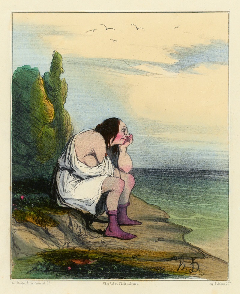 Honoré Daumier - Histoire Ancienne 40.Le désespoir de Calypso