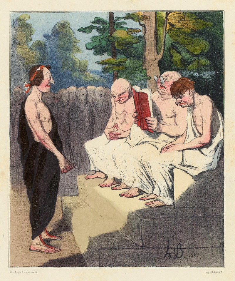 Honoré Daumier - Histoire Ancienne 42.Télémaque interrogé par les sages