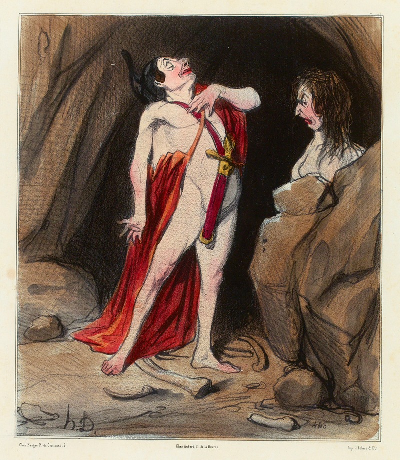 Honoré Daumier - Histoire Ancienne 43.Oedipe chez le Spinx