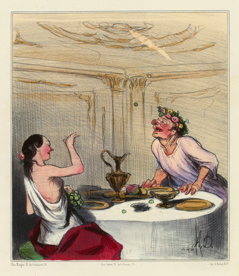 Honoré Daumier - Histoire Ancienne 44.La mort d’Anacréon