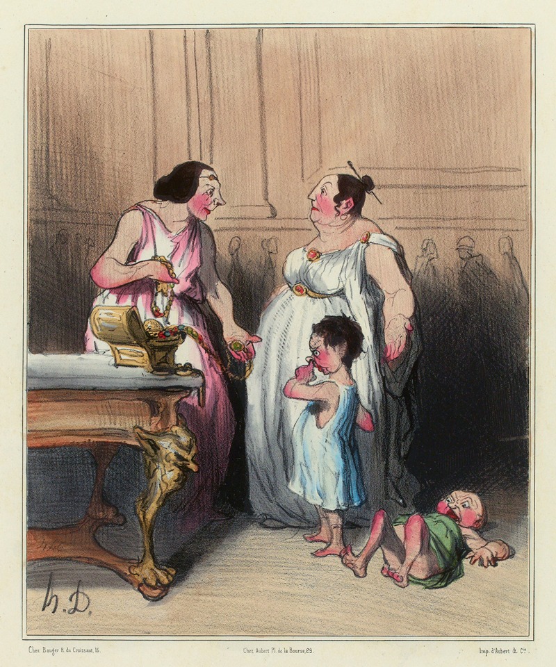 Honoré Daumier - Histoire Ancienne 46.La mère des Gracques