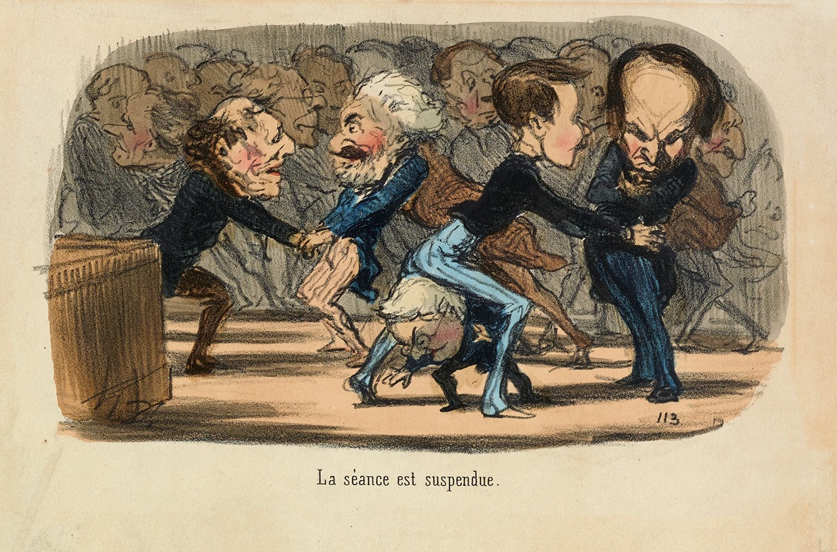 Honoré Daumier - La séance est suspendue