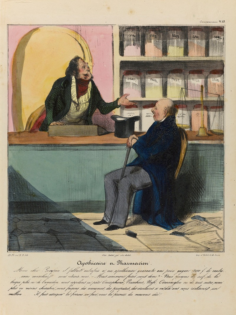 Honoré Daumier - Apothicaire en pharmacien