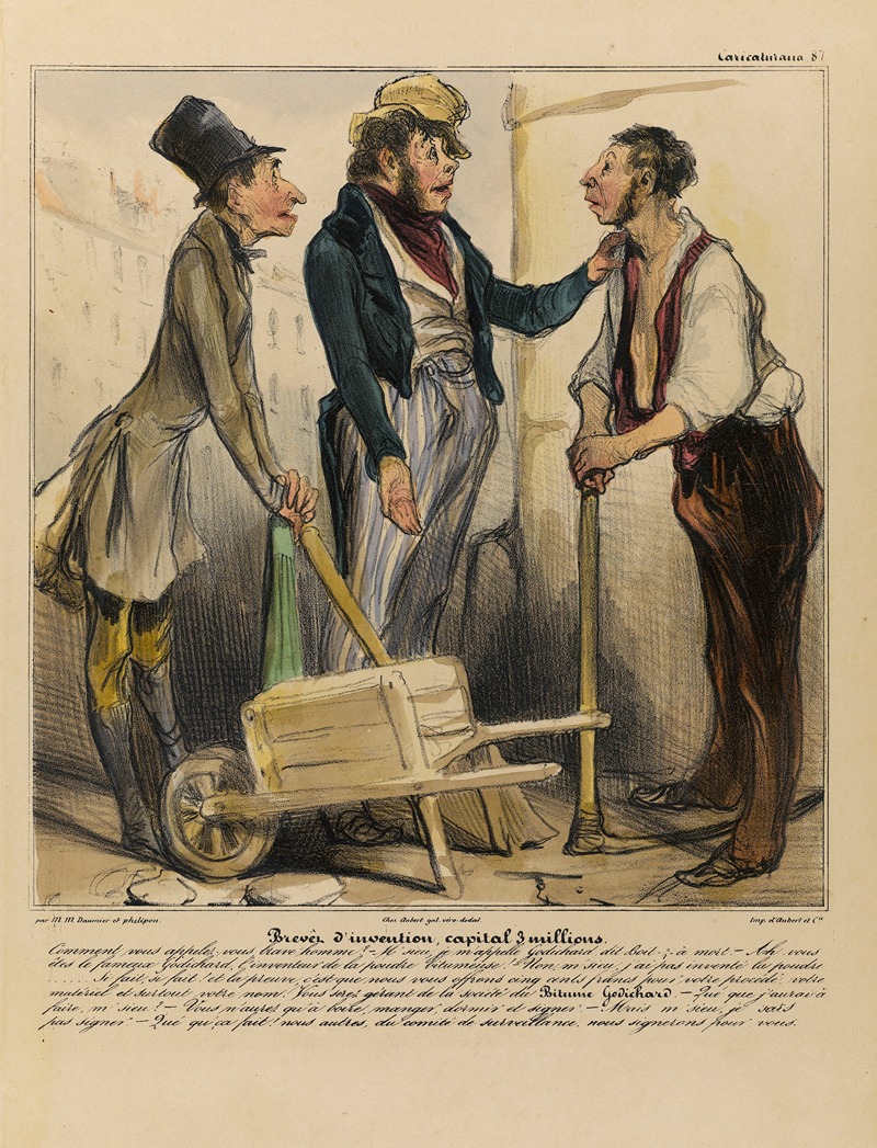 Honoré Daumier - Brevet d’invention, capital 3 millions