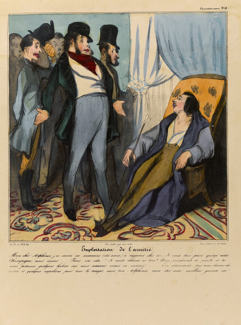 Honoré Daumier - Exploitation de l’amitié, Non renseigné