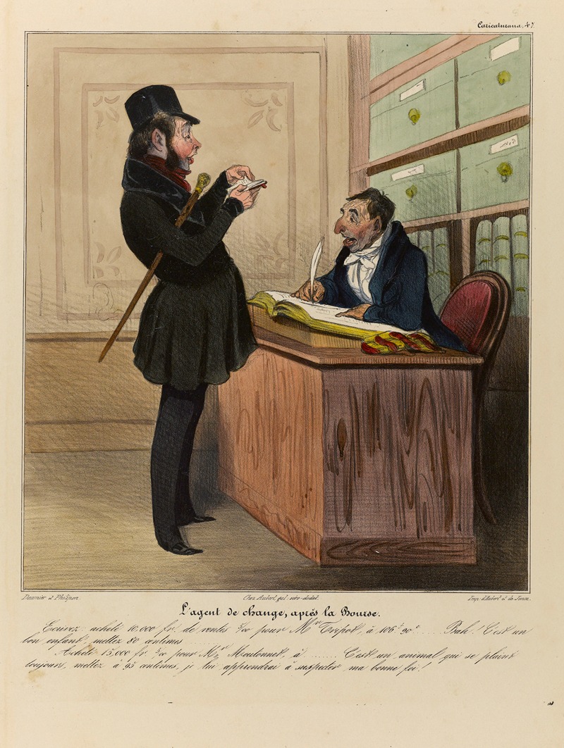 Honoré Daumier - L’agent de change, après la Bourse