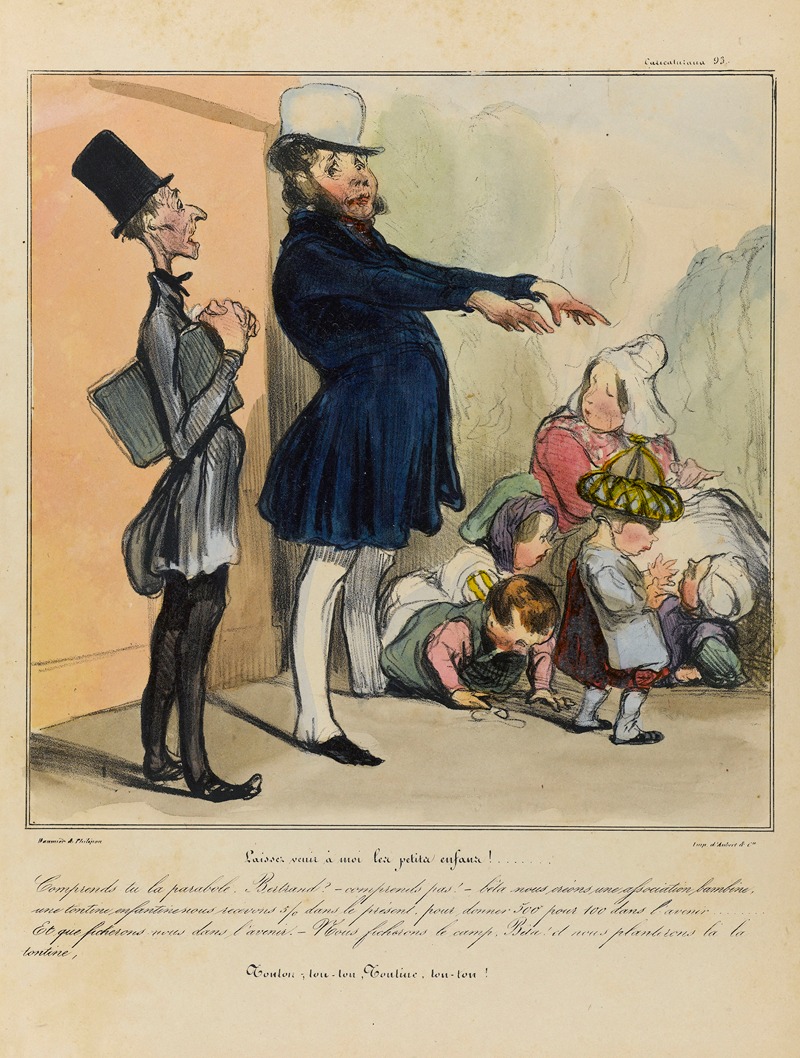 Honoré Daumier - Laissez venir à moi les petits enfants