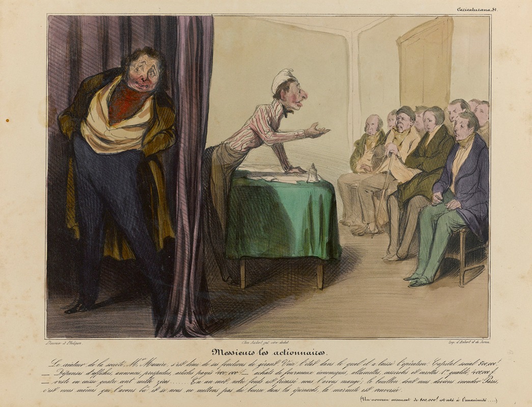 Honoré Daumier - Messieurs les actionnaires