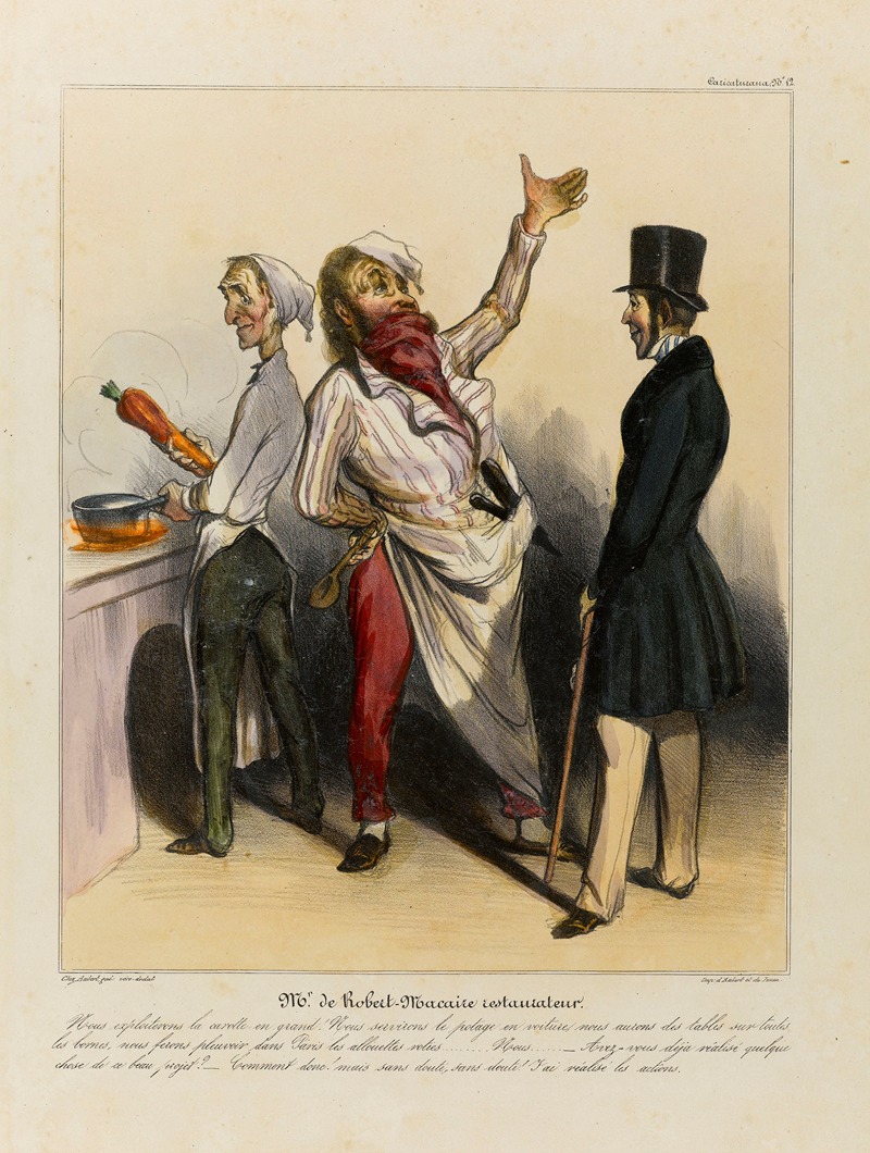 Honoré Daumier - Mr de Robert-Macaire restaurateur