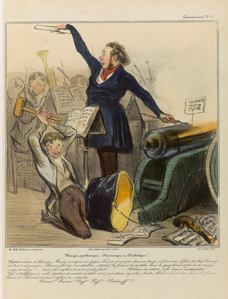 Honoré Daumier - Musique pyrothecnique, charivarique et diabolique