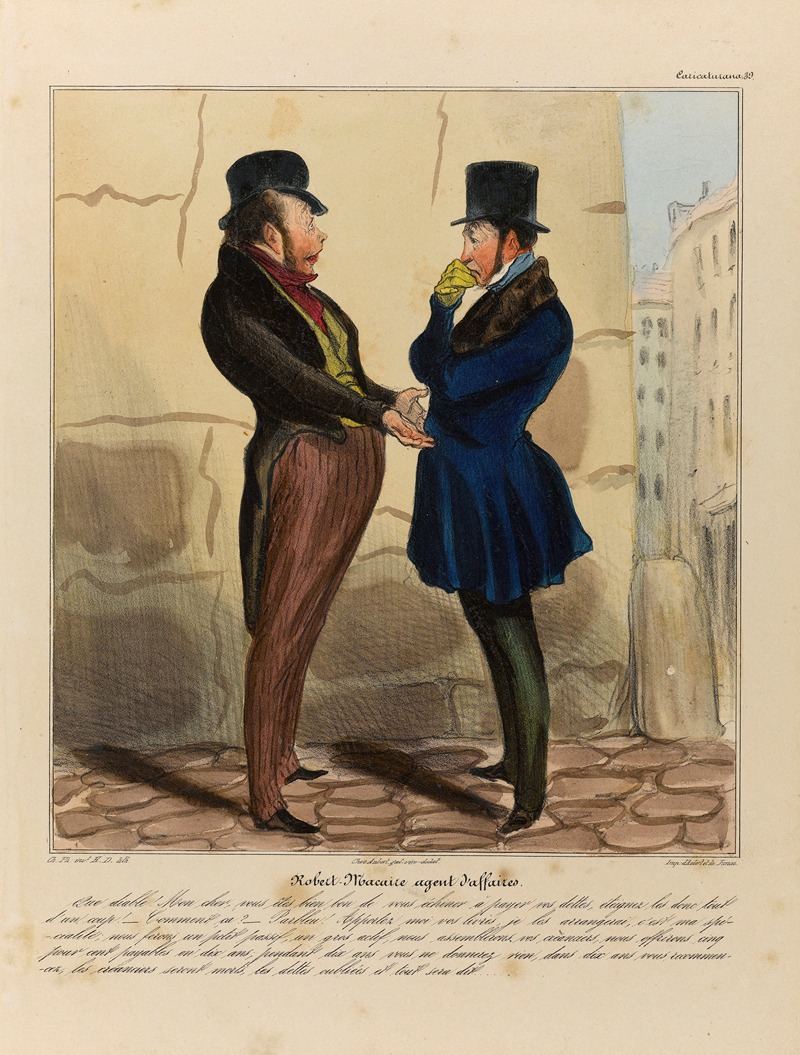 Honoré Daumier - Robert Macaire agent d’affaires.